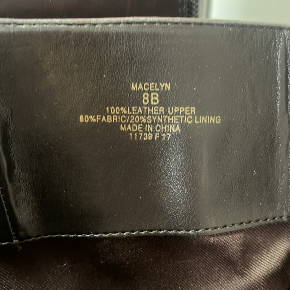 NWOB Lauren Ralph Lauren 'Macelyn' riding boot brwn leather buckle detail Sz 8B - Picture 14 of 15